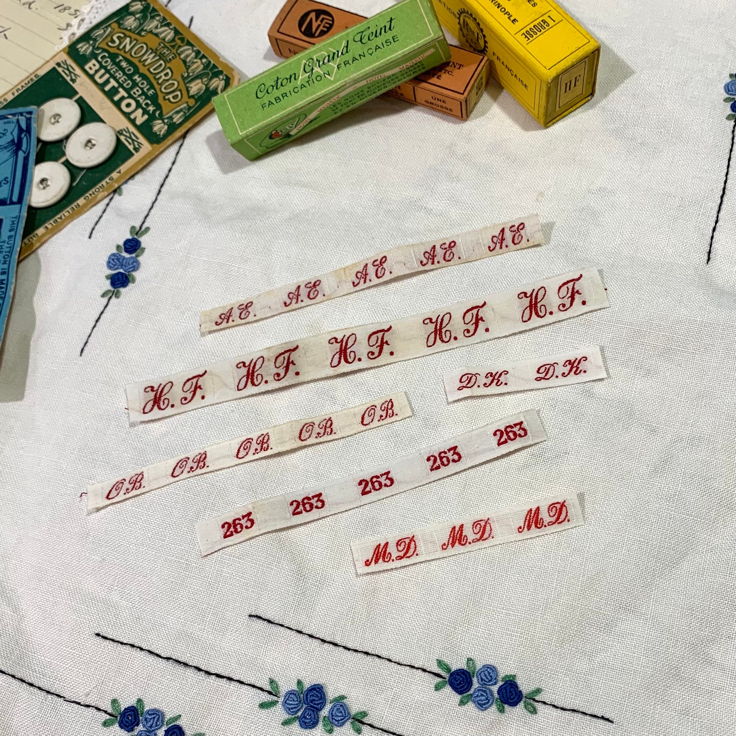 Vintage FRENCH LAUNDRY LABELS Perfect for Your Slow Stitch Etsy