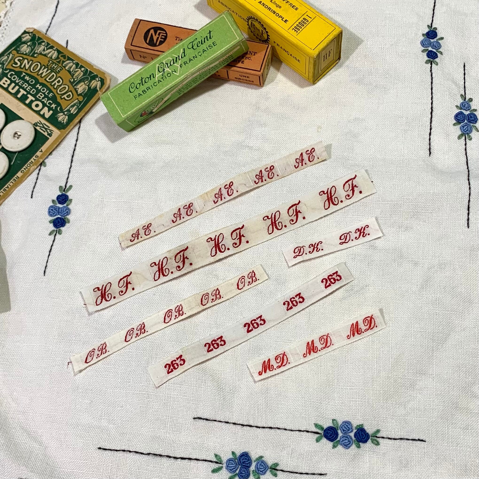 Vintage FRENCH LAUNDRY LABELS Perfect for Your Slow Stitch Etsy