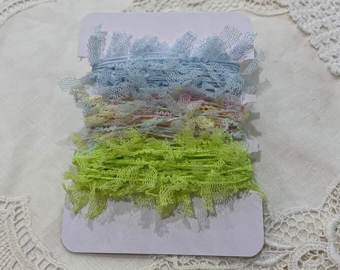 Yarn Mesh Ribbon SPRING BLOOMS Fancy Mesh Yarn / Ribbon / Trim / Gift Wrapping / Mixed ...