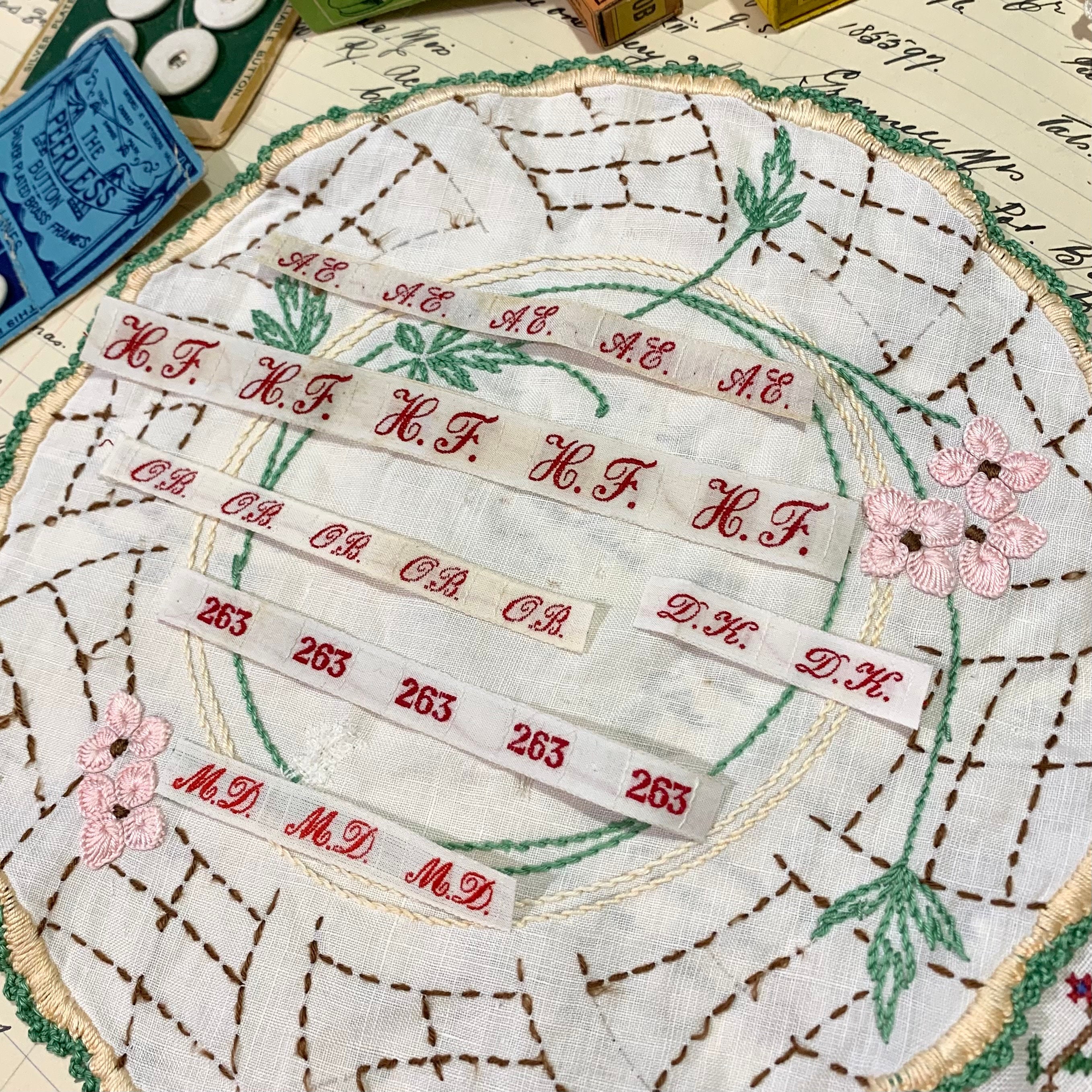 Vintage FRENCH LAUNDRY LABELS Perfect for Your Slow Stitch Etsy Australia