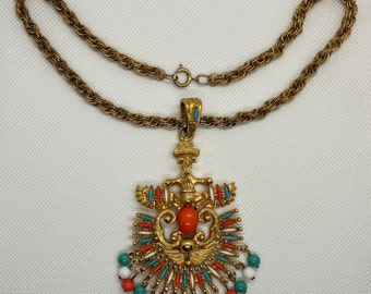 Vintage Castlecliff Larry Vrba Ethnic Inspired Necklace 1970’s