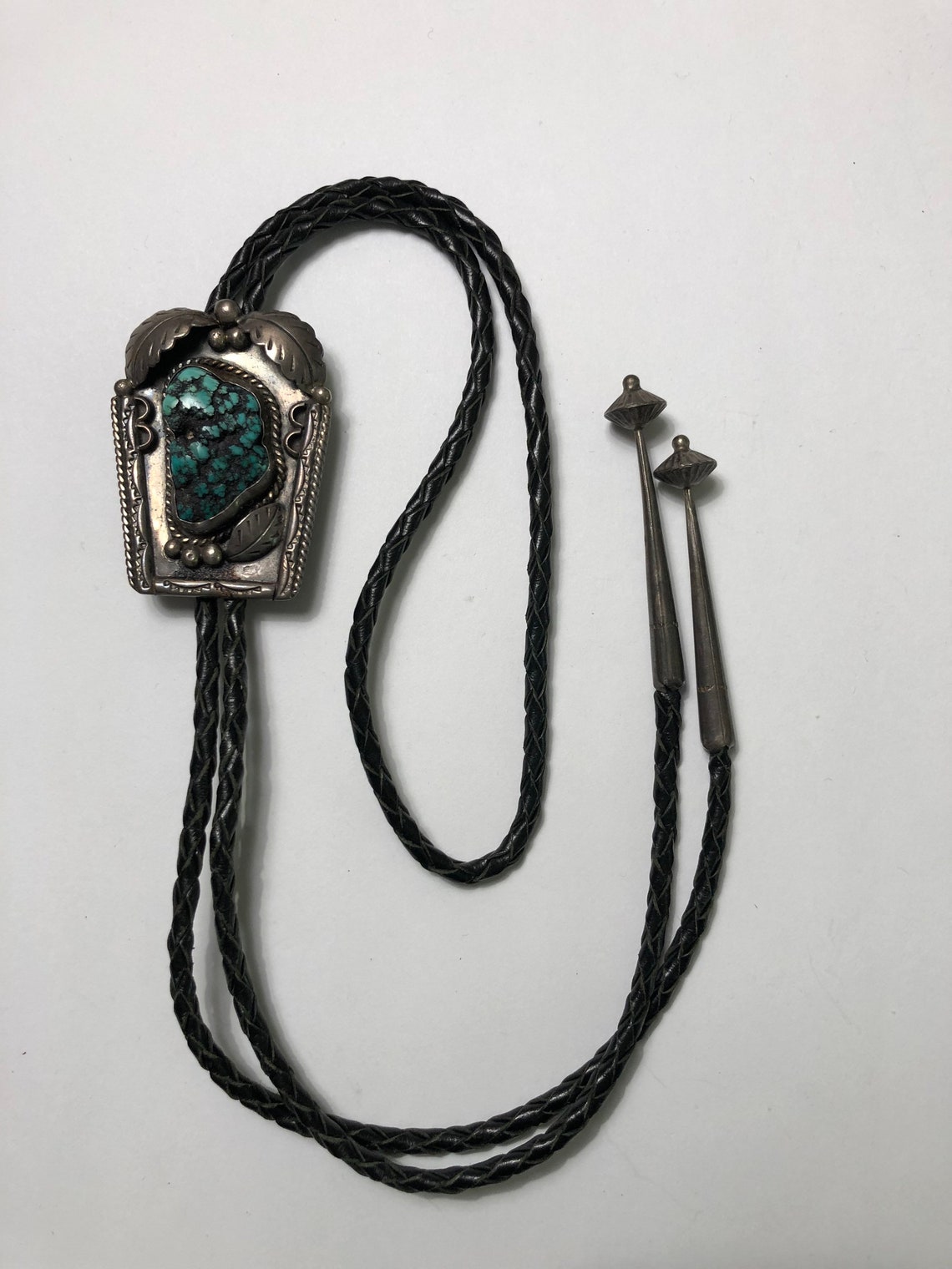 Estate Bennett Pat Pend Turquoise Silver Bolo Tie - Etsy