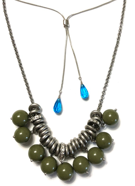 Estate Lia Sophia Blue and Green Necklaces