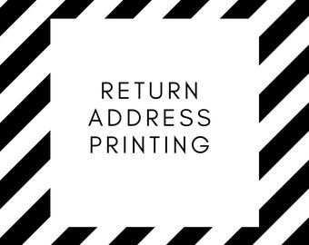 Return Address Add-On to Back Flap of Note Card Envelope