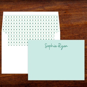Papeterie personnalisée personnalisée | Notes de remerciement | Papeterie avec enveloppes doublées | Cartes de correspondance monogramme | Ensemble de 10