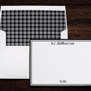Famille Papeterie personnalisée Notes Cartes Doublées Enveloppes Anniversaire Groupe Cadeau Merci