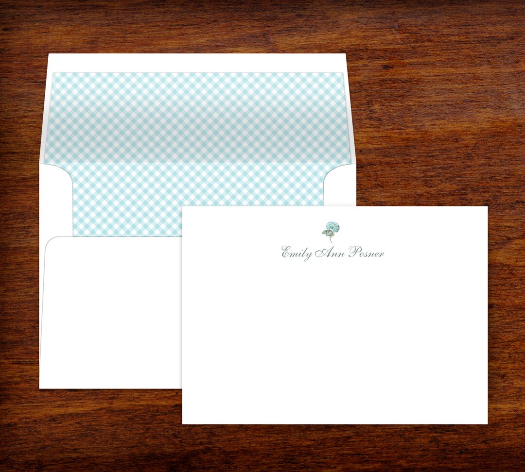 Custom Stationery Personalized Thank You Note Cards | Lined Envelopes ...