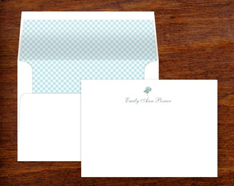 Custom Stationery Personalized Thank You Note Cards | Lined Envelopes | Set of 10 | Correspondence Cards