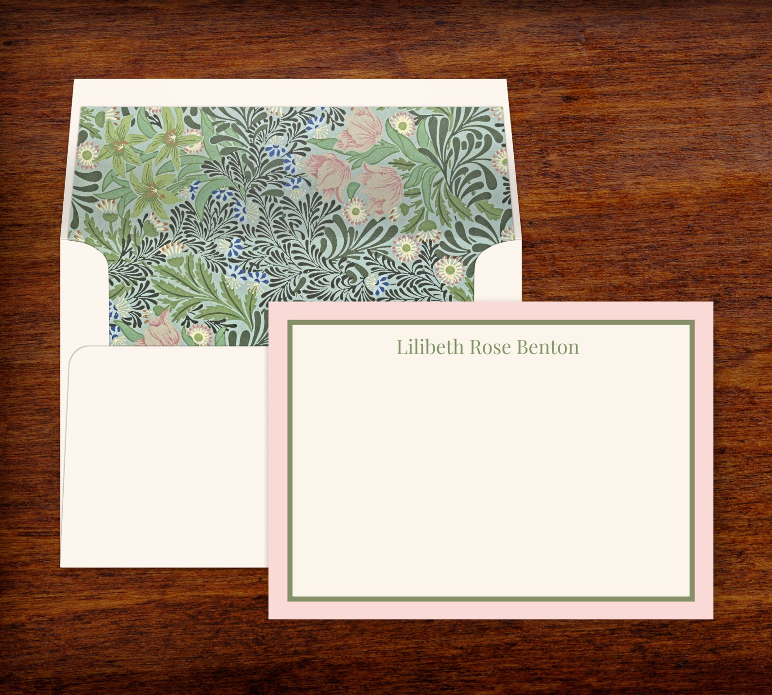 Custom Stationery Personalized | Set of 10 Note Cards With Lined ...