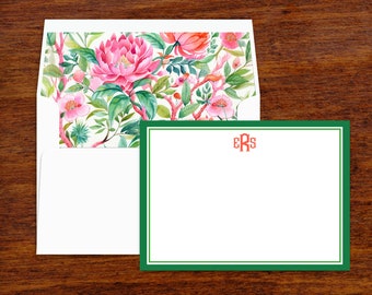 Custom Chinoiserie Note Cards | Personalized Stationery Set
