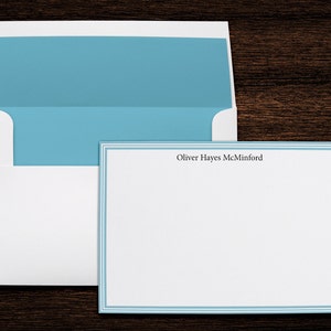 Baby Boy Toddler Classic Thank You Note Cards Papeterie personnalisée avec enveloppes doublées