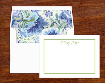 Floral Stationery Set | Personalized Notecards with Lined Envelopes