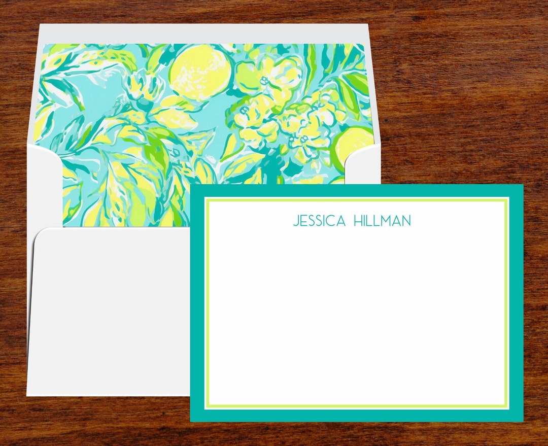 Beach Stationery | Set of 10 | Note Cards With Island/hawaii Pattern ...