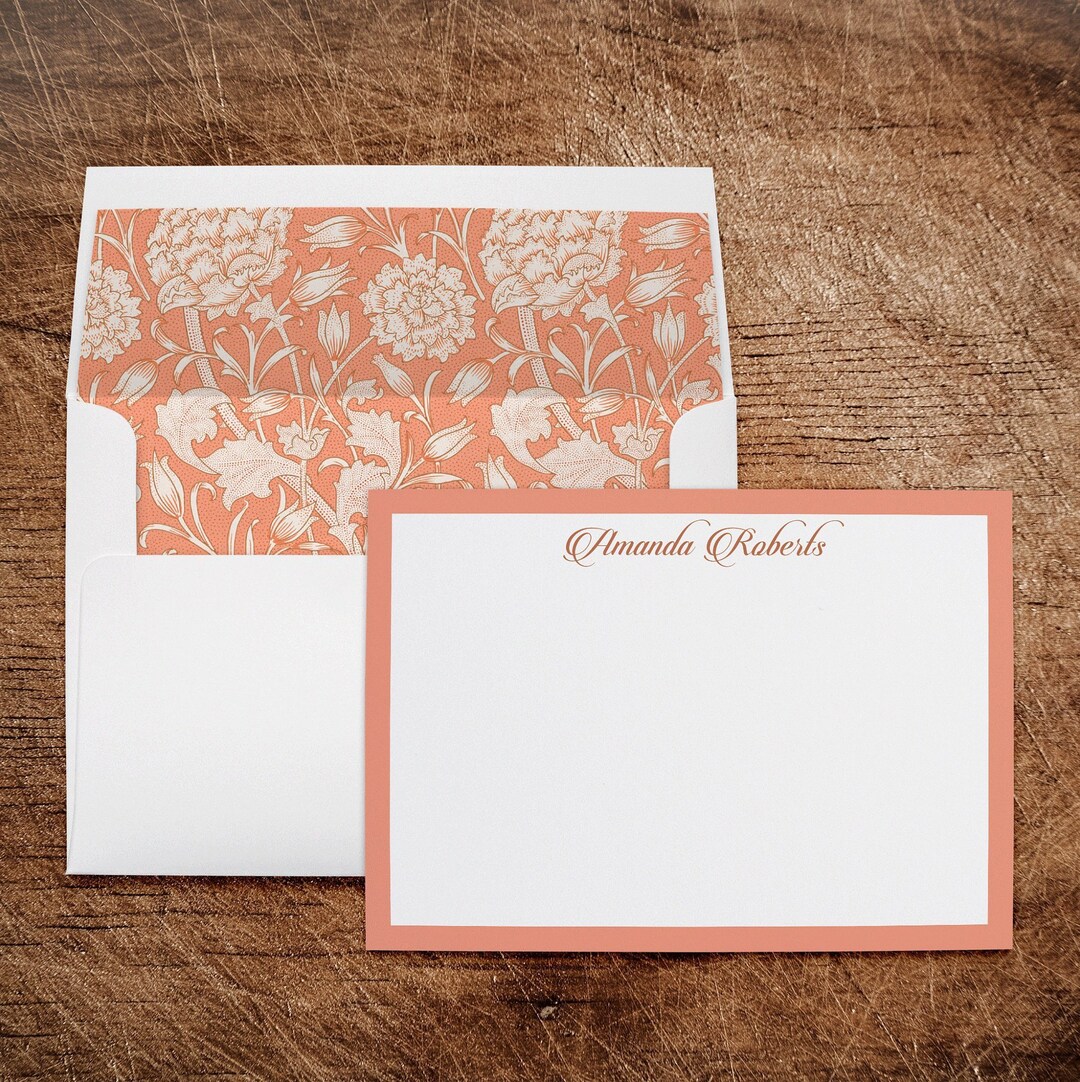 Custom Floral Personalized Stationery Set | Correspondence Cards ...