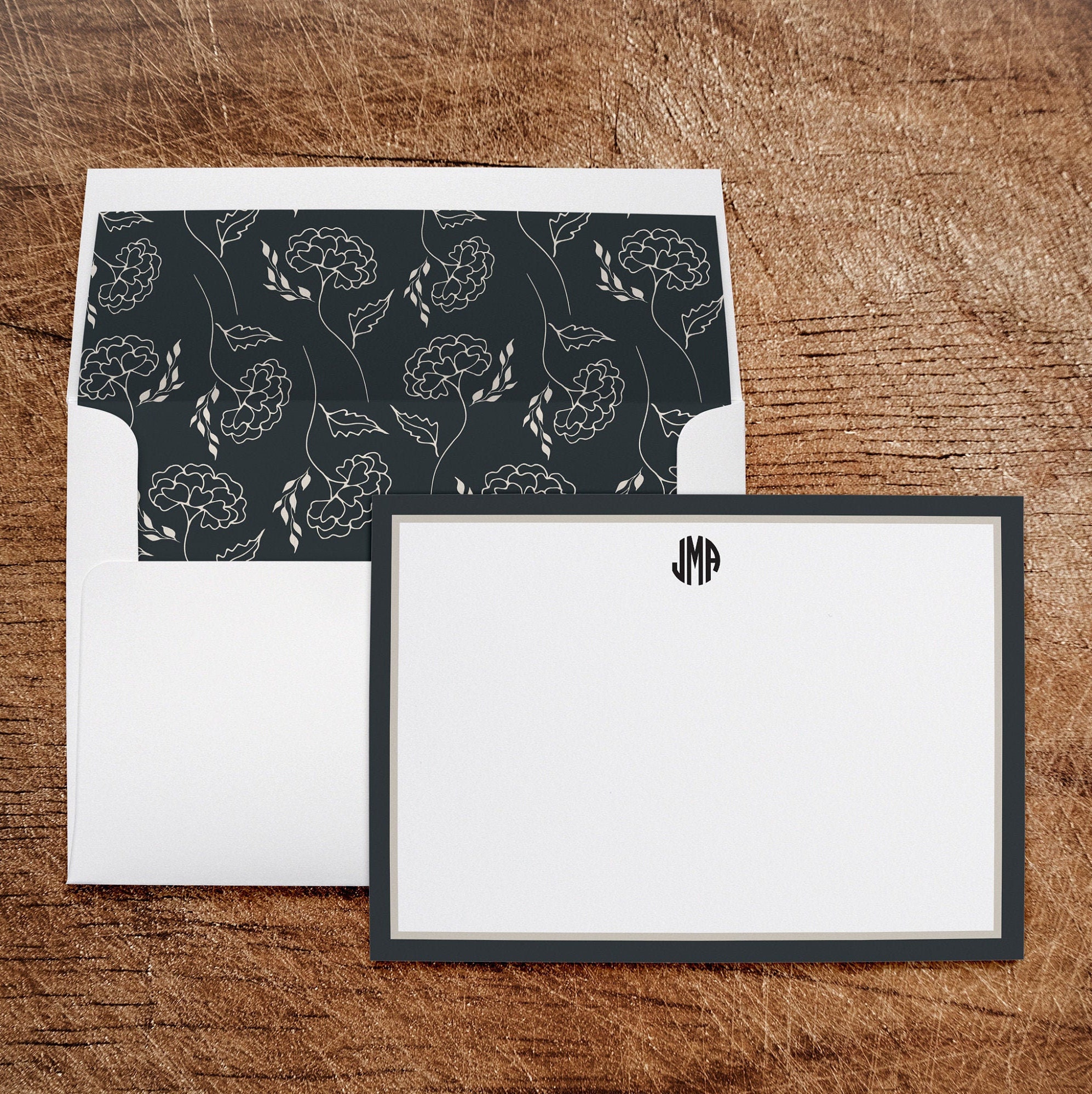 Personalized Stationery Note Cards With Lined Envelopes - Etsy