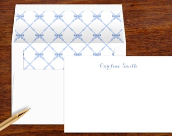 Custom Stationery | Grand Millennial Style | Personalized Note Cards | Monogram Stationary with Lined Envelopes | Thank You Cards