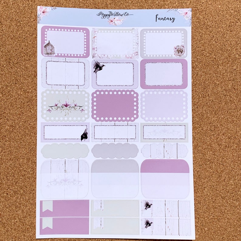Fantasy for Erin Condren Weekly Decorative Sticker Set