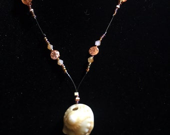 Orange shell necklace