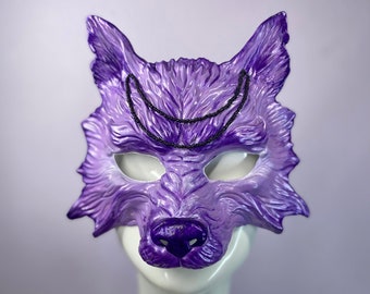 Purple wolf mask