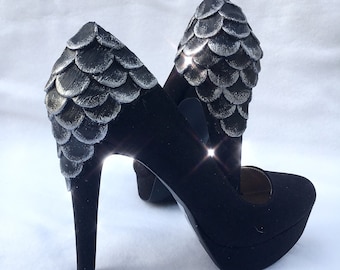 Armored Mermaid/dragon scale heels