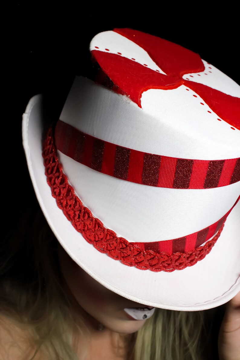 Candy cane top hat Christmas hat Christmas accessory Etsy