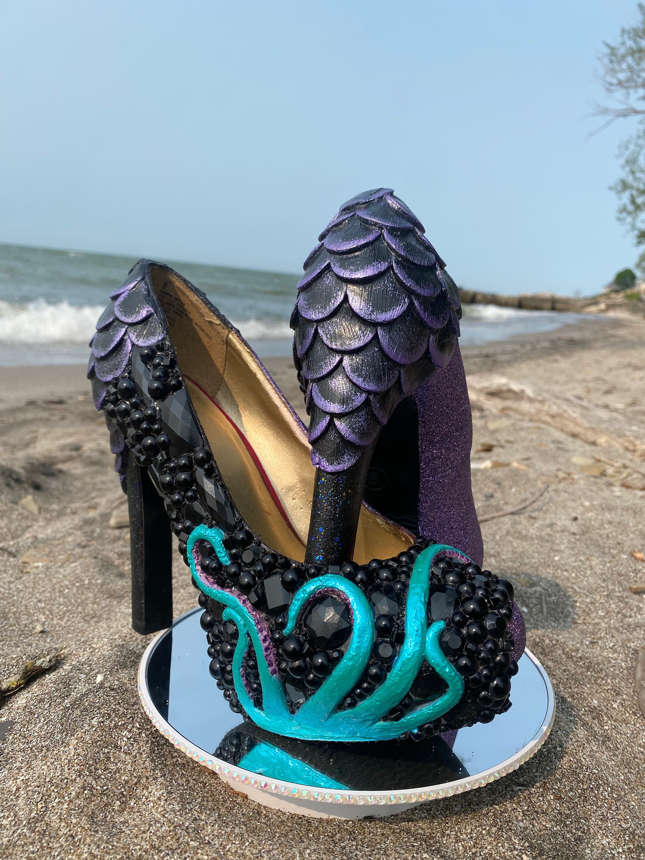 Mermaid Glitter Heel - Etsy
