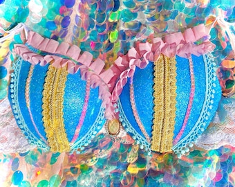 Ruffle pride rave bra
