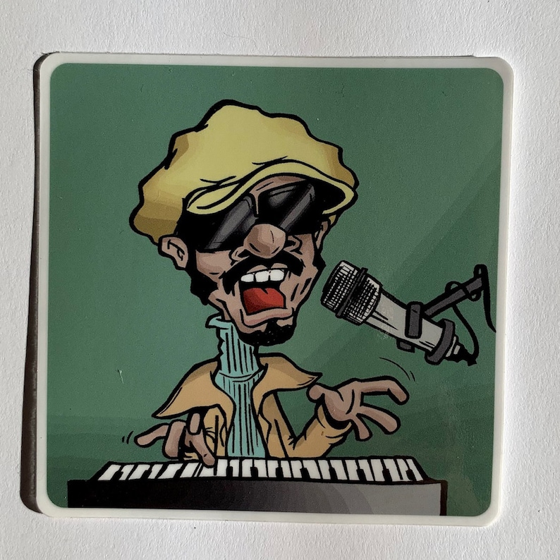 Stevie Wonder Fan Art Sticker image 1