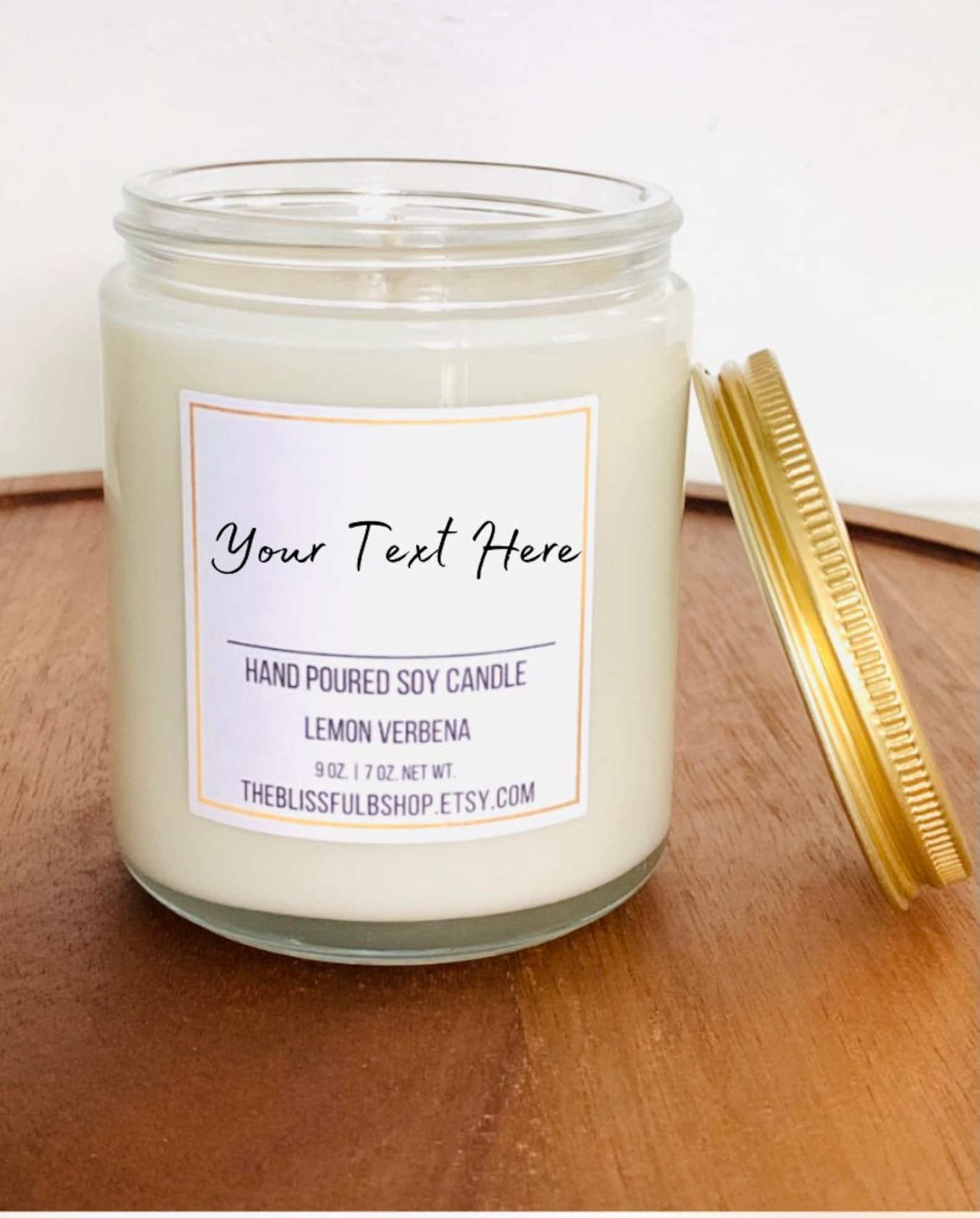 Custom Candle Blank Label Candle Create your own Candle | Etsy