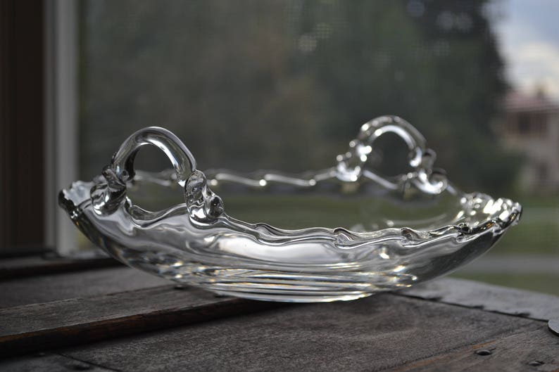 Fostoria Handled Utility Tray in Century pressed Etsy