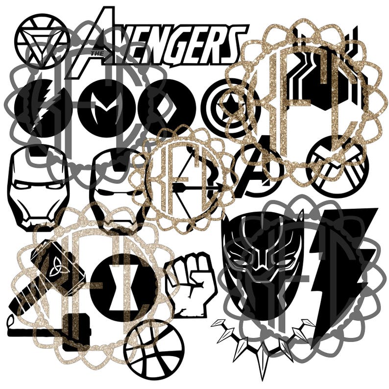 Download Avengers Black Panther Infinity War logo BUNDLE Great deal ...
