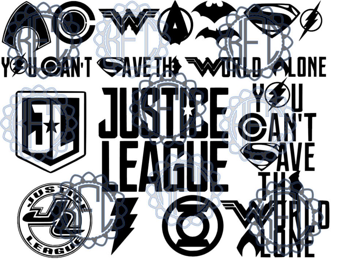 Justice League logo BUNDLE sale EPS SVG png pdf silhouette Etsy