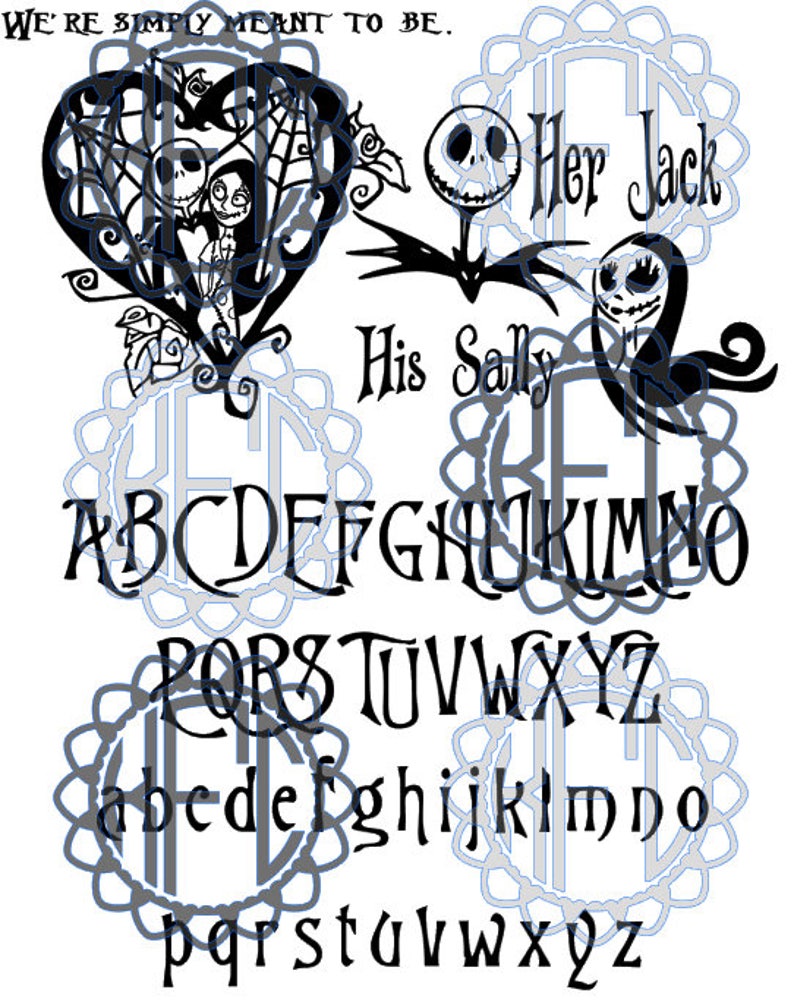 Nightmare Before Christmas With Fonts in EPS PDF PNG - Etsy