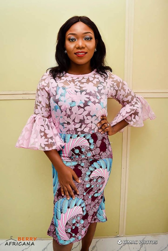 ankara dresses with chiffon