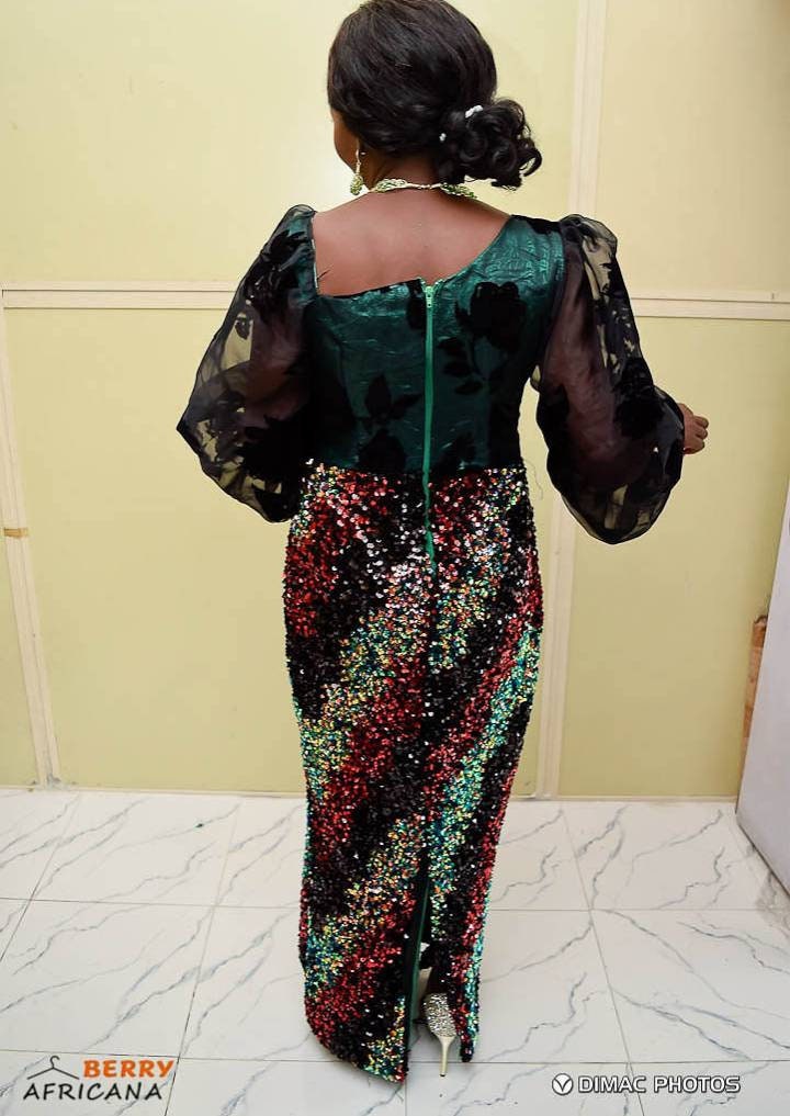 sequence dinner gown