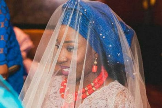 BerryAfricana Bridal Veil for African Traditional Wedding.