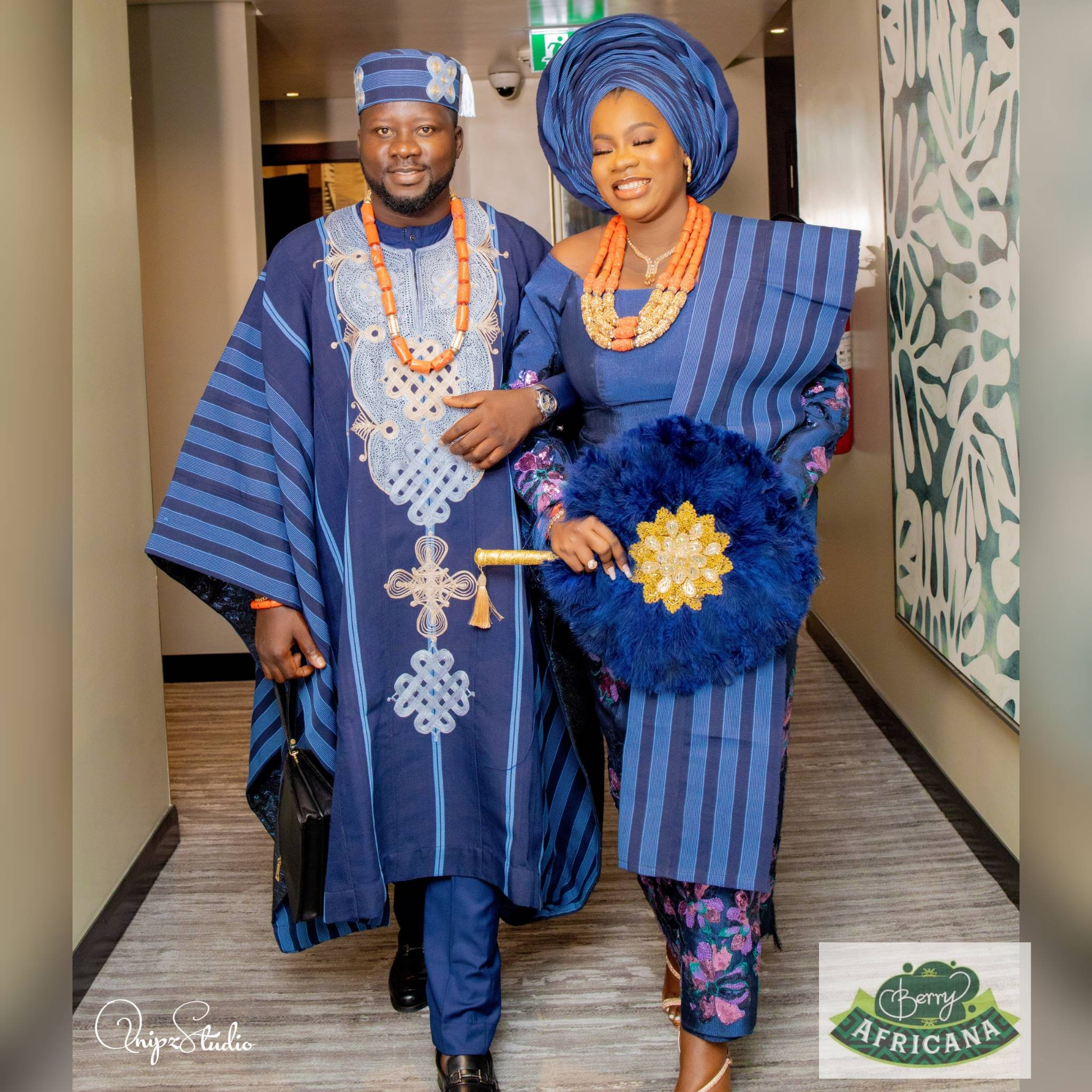 2023 African Couples Traditional Wedding Outfit Aso-oke ...