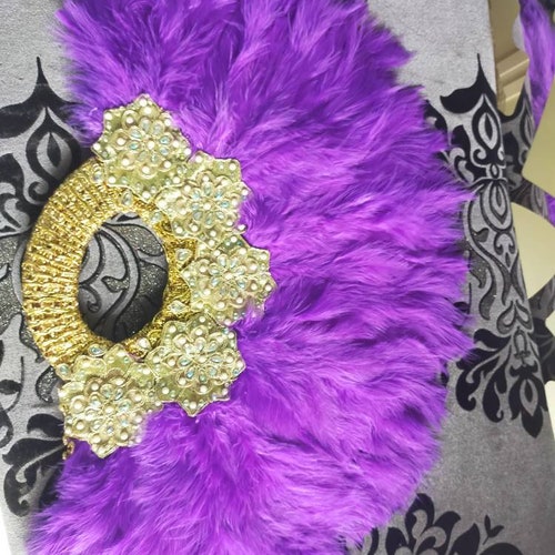 Clutch Semi-Circle Feather Traditional African Wedding Bridal Hand Fan, Nigerian Wedding Hand shops fan(Available in Different Colours)