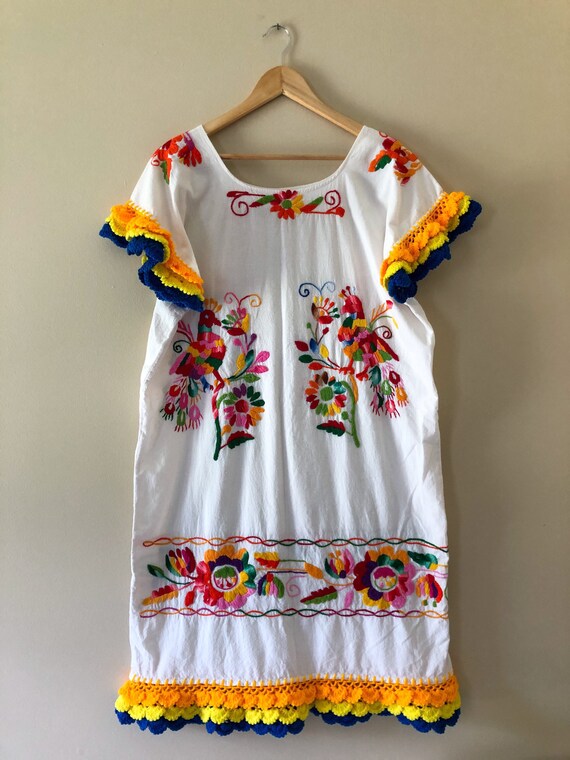 Vintage Mexican Hand Embroidered Dress