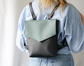 Mini Everyday Backpack, Small Minimalist Backpack for Work, Handmade Gift for Women