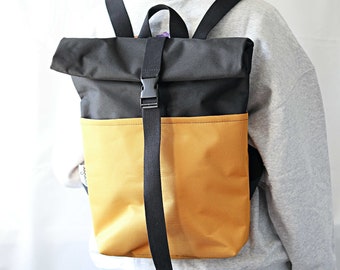 Roll top backpack for Women Rolltop rucksack Cordura Backpack for Men Rolltop backpack for Mens Laptop Backpack Back pack purse Gift for men