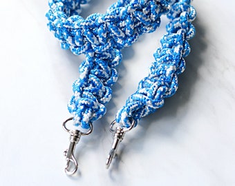 Bag Strap Rope Braided Strap crossbody For Bag Shoulder Strap Replacement Nylon Rope strap Blue strap Macram strap for purse Guitar strap