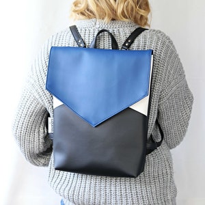 Sac à dos élégant pour femme Sac bleu Petit sac à dos pour elle Mini sac à dos en similicuir Petit sac à dos Sac à dos végétalien Sac à dos élégant