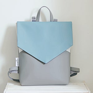 Vegan Rucksack für Frauen Blau Leder Rucksack Frauen Kunstleder Rucksack Kleiner Rucksack Mini Rucksack hanf Rucksack Vegan Laptop Tasche Frauen