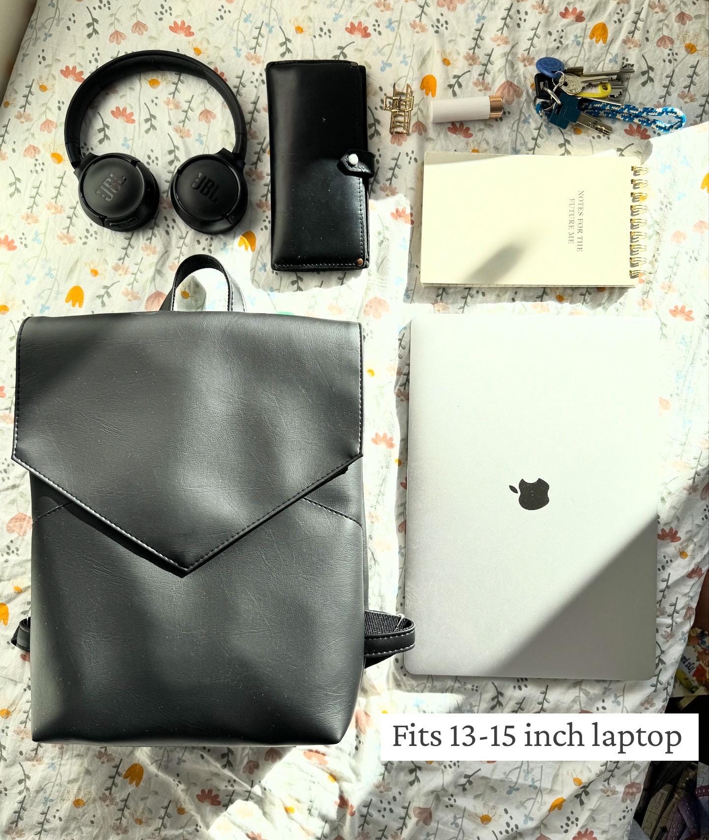 Minimalist Everyday Backpack, Black Laptop Backpack, Scandinavian Style ...