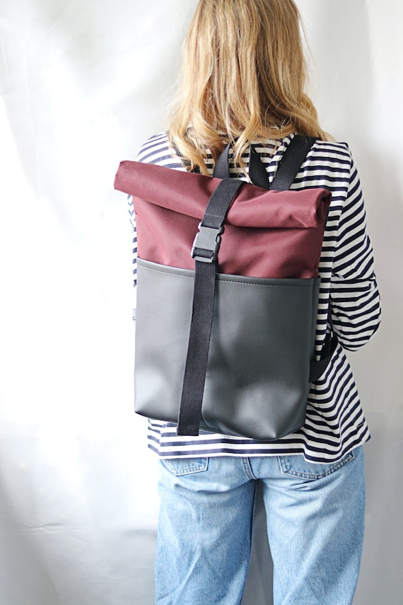 Womens roll top backpack, Guardar 55% disponible disposición magnánima 