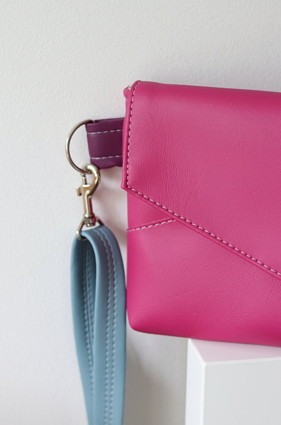 Pink Crossbody Bag for Women Vegan Leather Crossbody Bag Mini