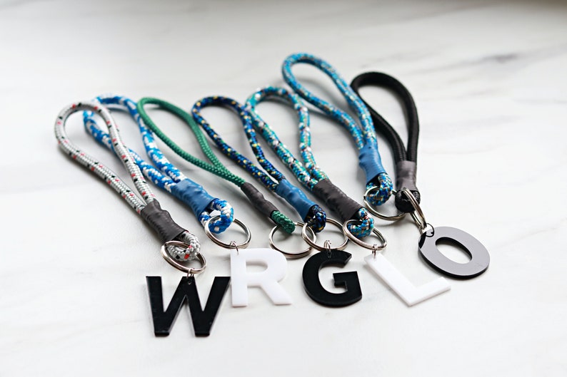 Climbing Rope Key Holder. Custom Letter. Personalized Gift for Etsy