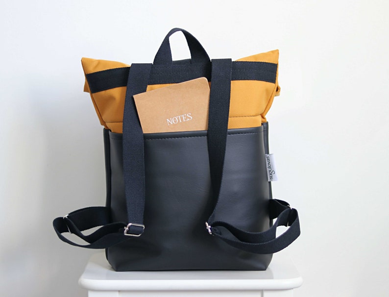 Unisex Everyday Backpack Vegan Bag Synthetic Material Etsy