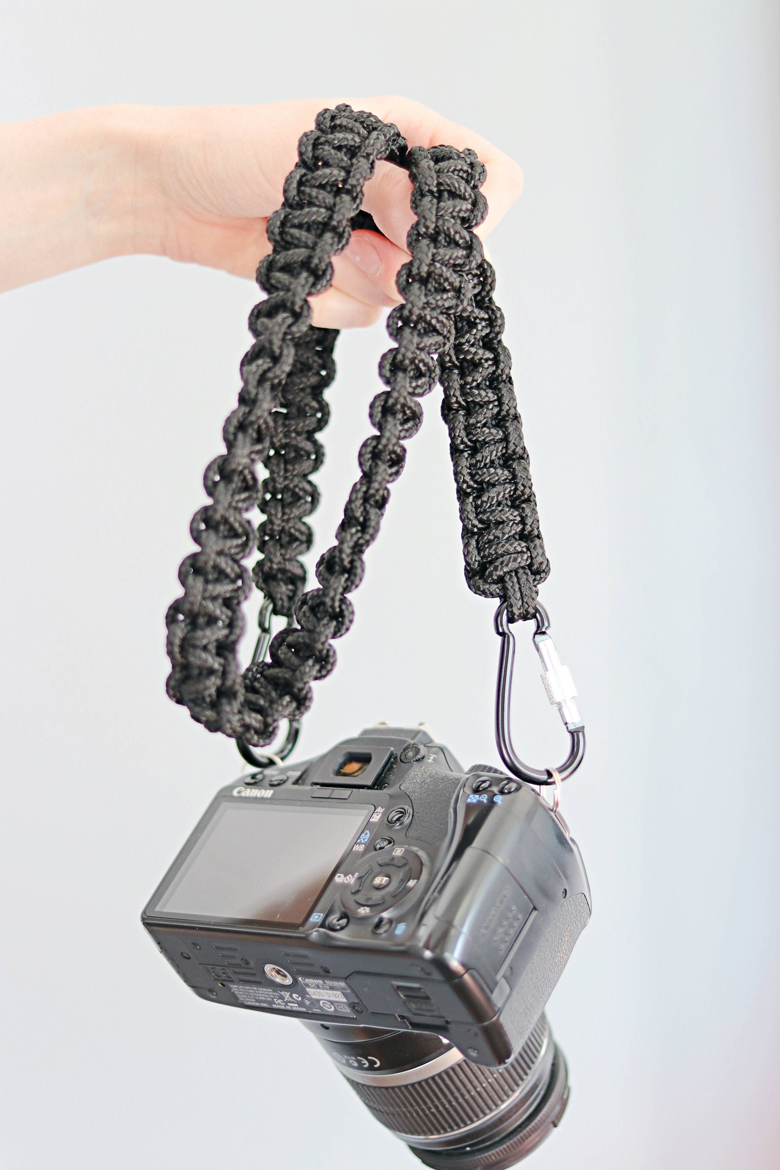 Macrame Rope Camera Strap: Braided DSLR Strap With Carabiners - Etsy